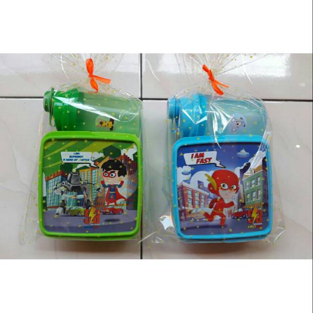 Souvenir Ulang Tahun Anak - Tempat Bekal Sekolah Anak - Paket Tempat Makan dan Minum Anak - Hampers