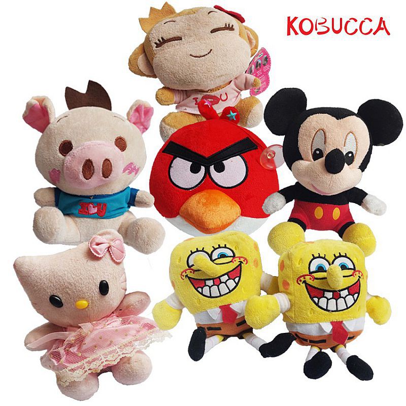 Belanjaonlinesby Boneka Karakter Hellokitty Angrybird Spongebob Mickey Mouse Monyet Babi Bahan Bludr