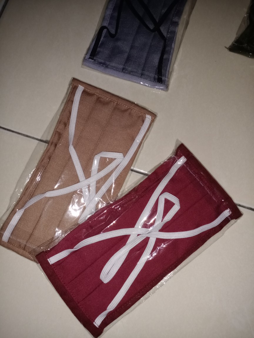 Masker Kain 2ply Bisa Isi Tisu Karet Hijabloop