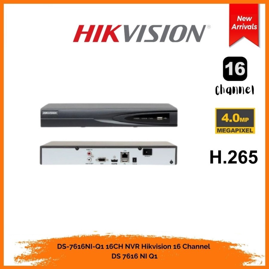 NVR Hikvision 16 Channel DS-7616-NI Q1 Suport H.265