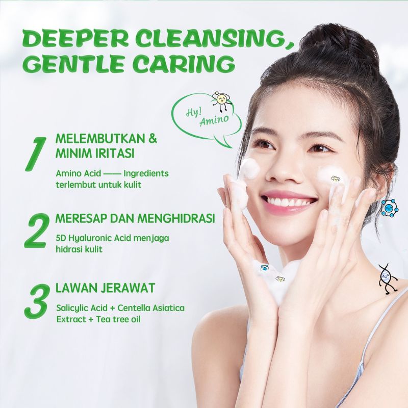 You Hy! Amino Anti Acne Facial Wash You Sabun Cuci Muka You Acne Komedo