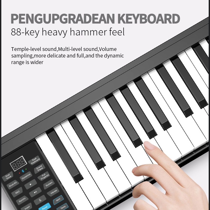 88-key folding piano,smart electric piano 88-key bluetooth portable keyboard keyboard piano kecil