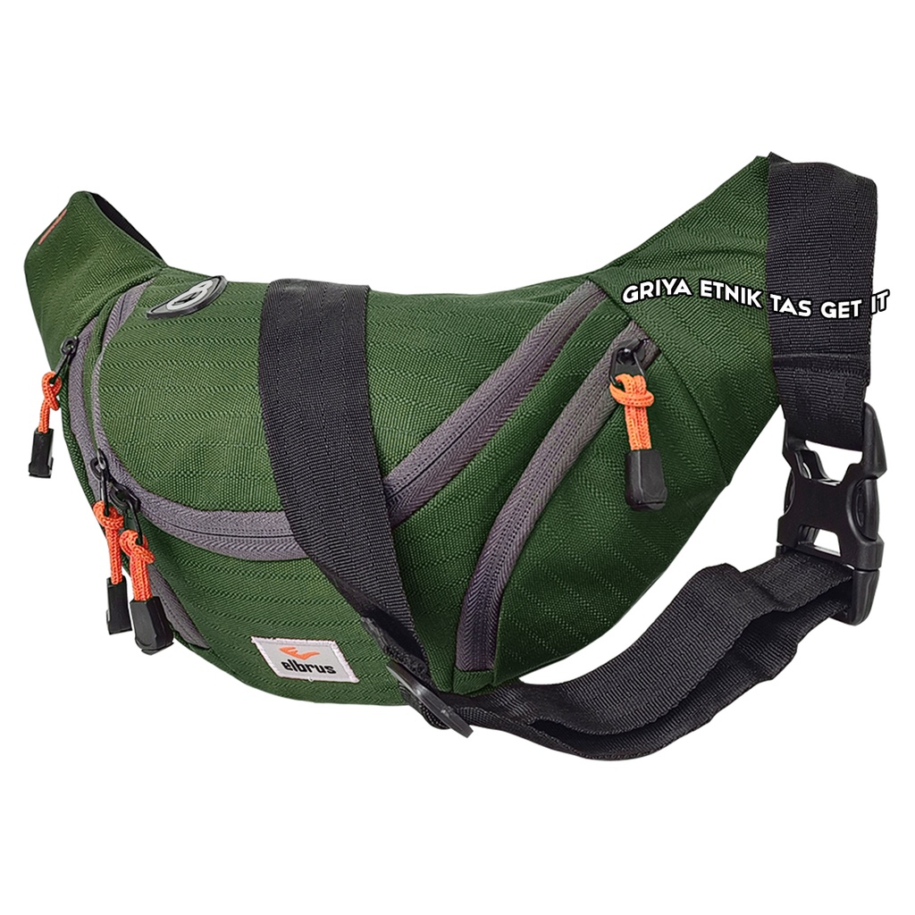 ELBRUS Waistbag Tas Pinggang Pria Selempang Soren Cowok