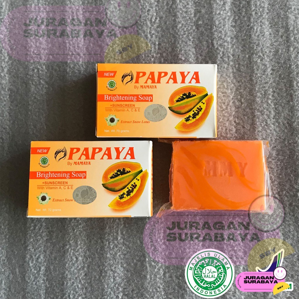 Sabun Papaya By Mamaya Sabun Pemutih Kulit Pepaya BPOM Sabun Pepaya Penghilang Jerawat