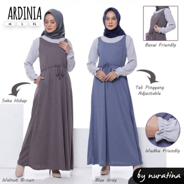 Baju Menyusui Ardinia Nursing Dress Gamis dari Nuratina