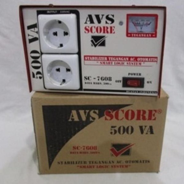 SCORE AVS 500V Stabilizer Alat Untuk Menstabilkan Voltage Listrik - Terbaru