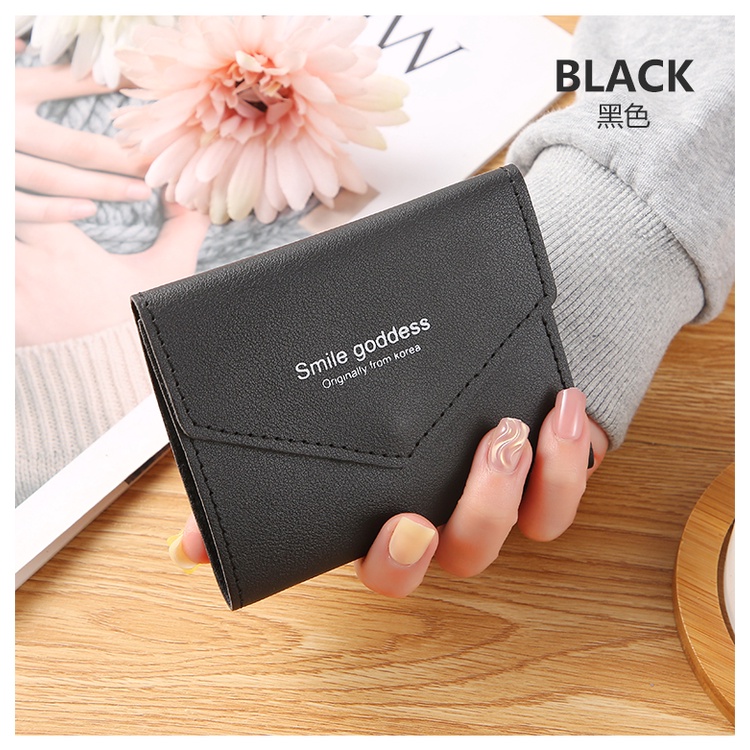 ☛KD☚Dompet  Lipat A16 DOMPET cewek Dompet Fashion Dompet Wanita Impor-HITAM