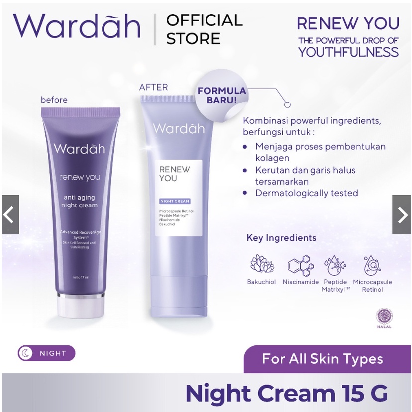 Wardah Renew You Night Cream 15 ml