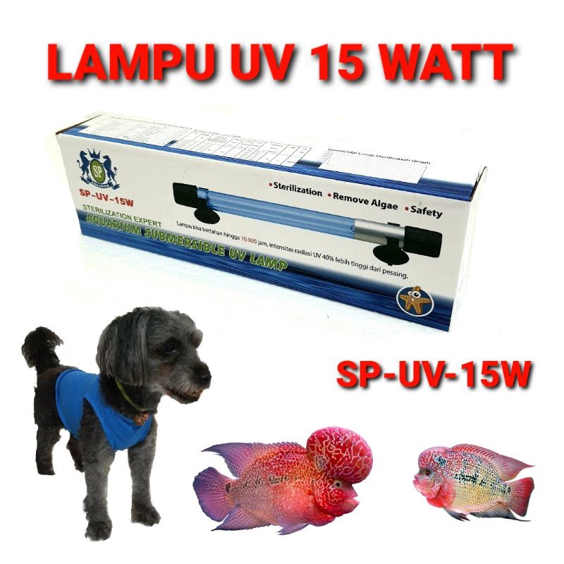 lampu uv aquarium kolam SP kuda 15 watt lampu ultraviolet 15 watt