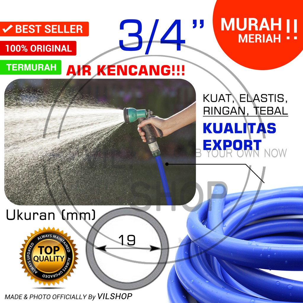 SELANG AIR 3/4" SILICONE / SELANG AIR KARET 3/4 INCH / SELANG SIRAM KARET 3/4 INCH / SELANG 3/4 INCH