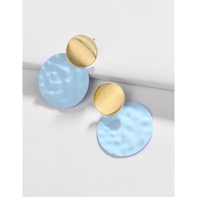 LRC Anting Tusuk Fashion Round Spray Paint Color Earrings F4820X