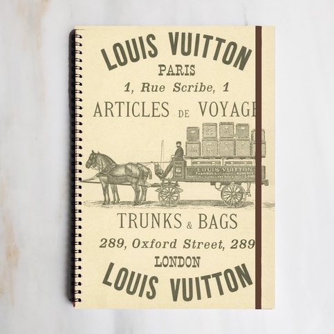 VINTAGE SERIES Aesthetic Ruled Grid Dotted Notebook Diary Journal Bujo School Buku Tulis-Vintage LV