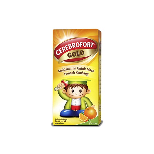 CEREBROFORT GOLD MULTIVITAMIN ANAK 60ML ORANGE STRAWBERRY