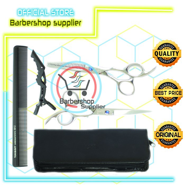 Paket Gunting Set Lumi Jepit Rambut & Sisir Salon Barber/Pangkas