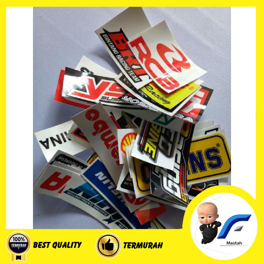 *fZR* Stiker Motor Termurah  Racing RCB GoPro Honda Gank YSS Harga 1 PCS