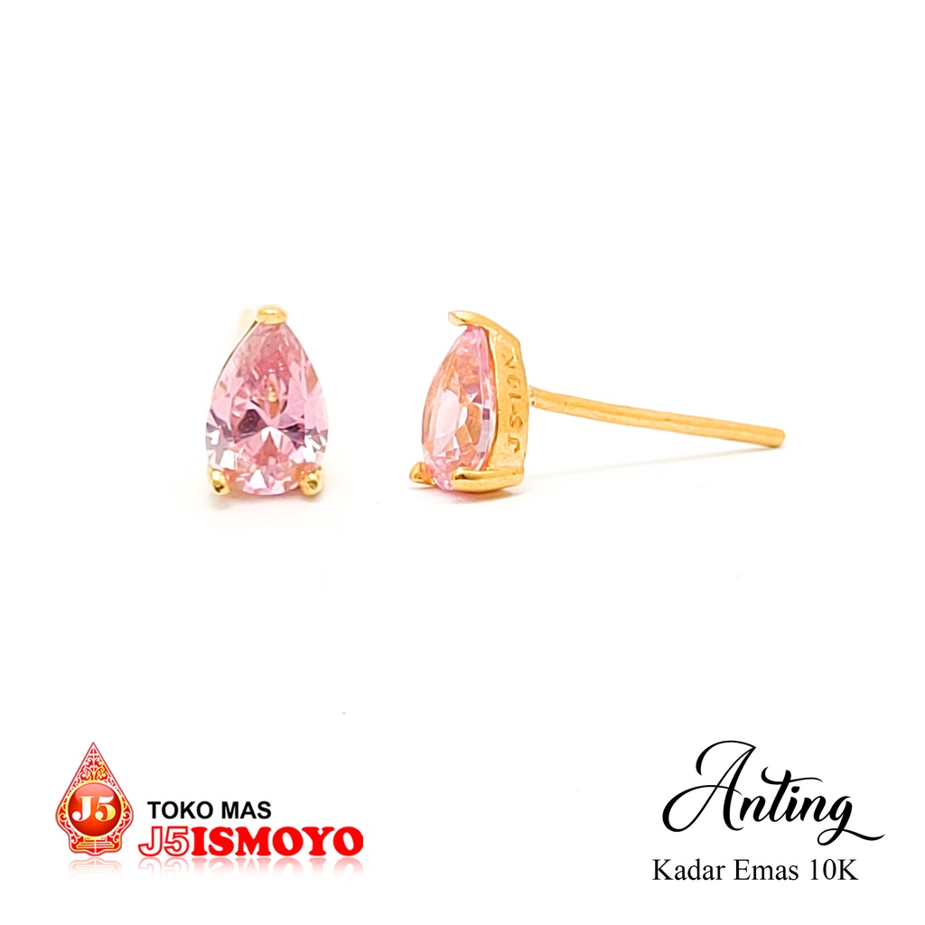 Anting Emas Tindik Batu Warna Ariel J5 Ismoyo