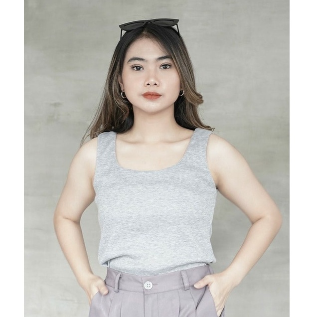 Slim Knit Tanktop Atasan Tank Top Wanita