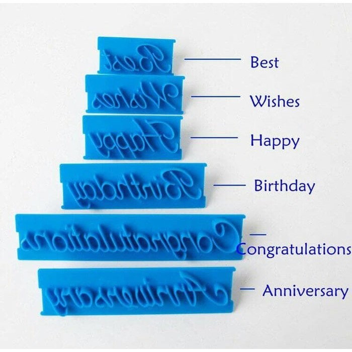 

HANYA MINGGU INI Alat Penghias Kue Stamp Letter Best Wishes Congratulation Happy b day