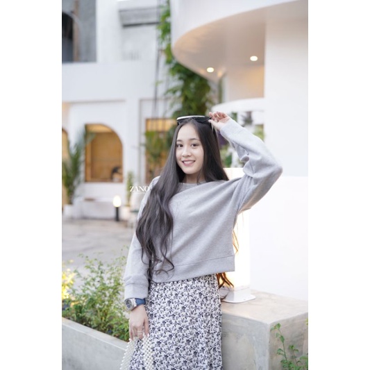 ZANO BASICS Sweater Crop Abu Moon