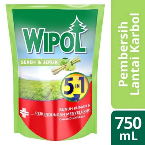 WIPOL KARBOL SEREH KEMASAN REFILL 780 ML