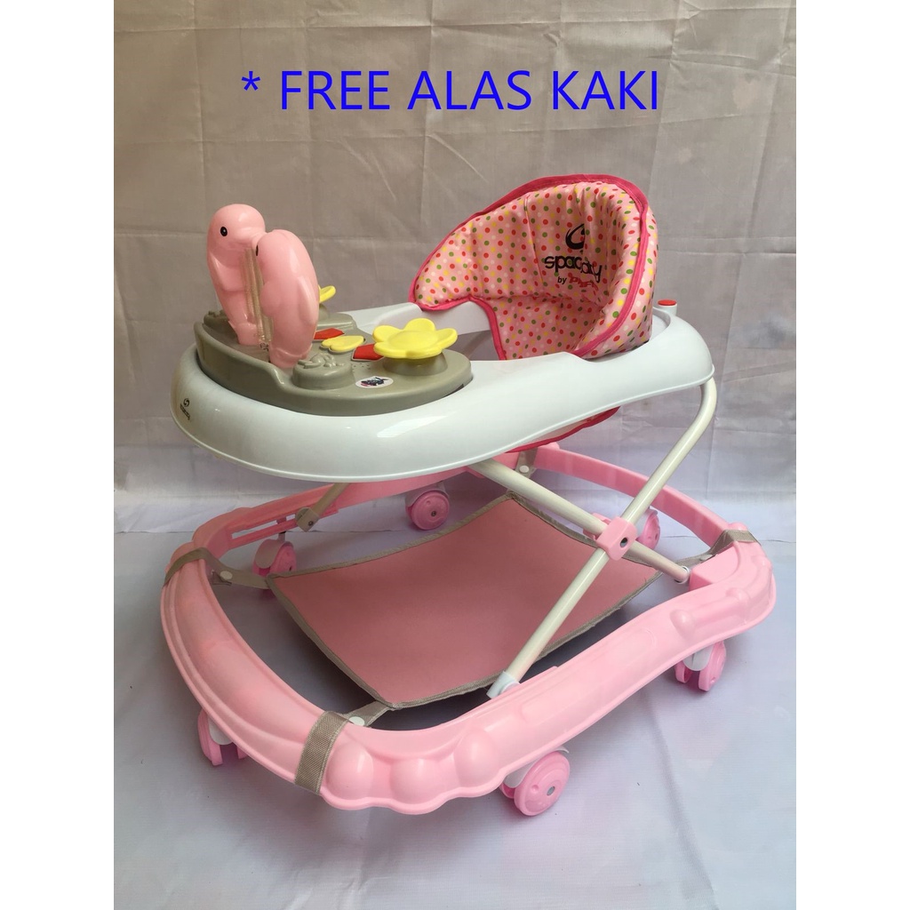 SPACE BABY baby Walker SB-302 Ic Music Lampu Mainan Bulan Dolphin SPACEBABY [ * FREE PACKING DUS ALAS ]