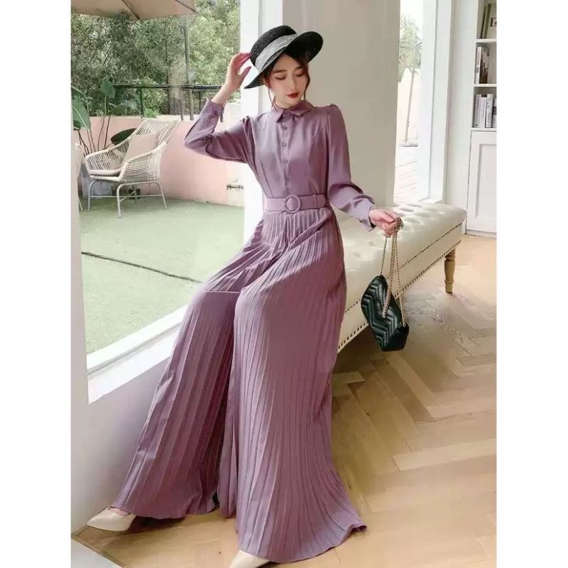 MDLV ~ 9098 EMMELINE JUMPSUIT KOREA TERBARU GAMIS JUMPSUIT FASHION MUSLIM WANITA FASHION IMPORT