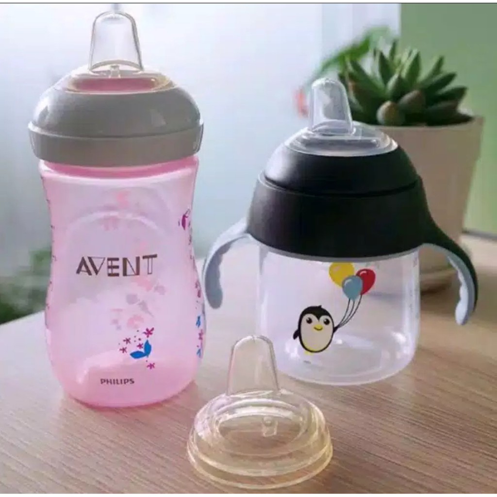 ORIGINAL Dot Nipple Training Cup Sippy Cup Avent / Avent Silicone Spout / Sippy Spout Bisa untuk Dr Brown Wide Neck Options+  / Spout training Cup Avent