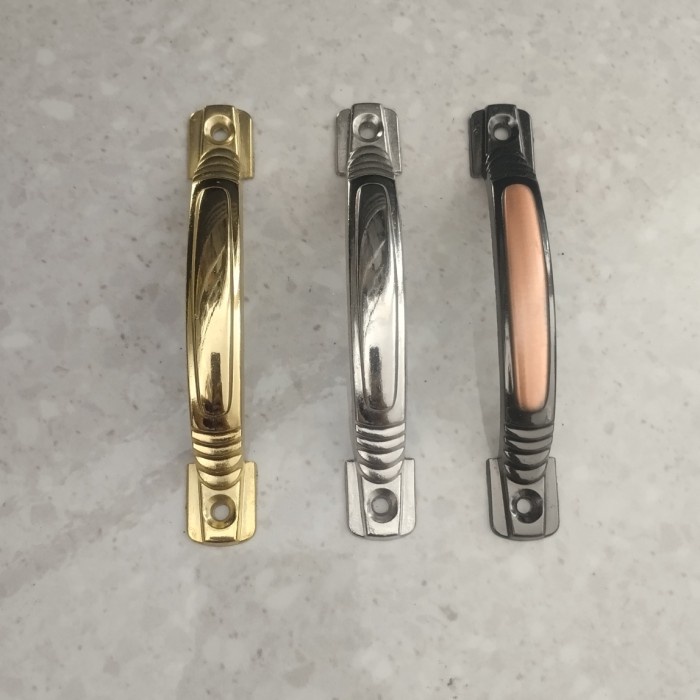 Tarikan Laci / Tarikan Pintu Lemari Chrome, Coklat, Kuning - Chrome