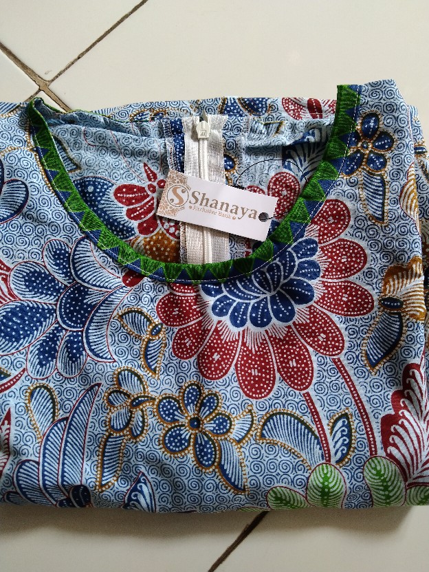 Shanaya Batik Tunik Salsa Tiga Negeri Lengan Balon Size Xs S M L Xl Xxl