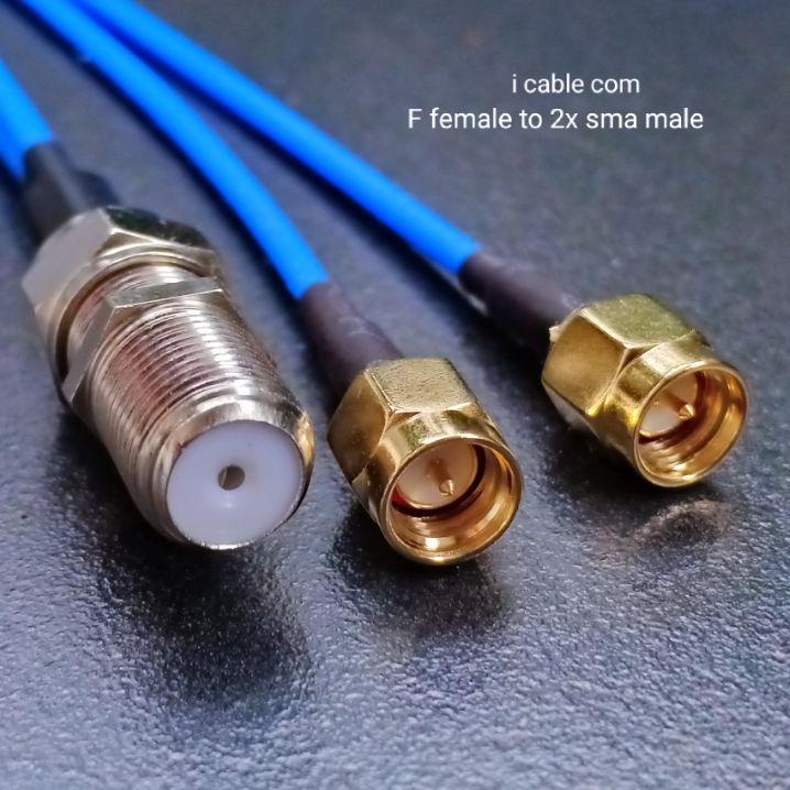 Banyak Dipakai.. F Female RG6 Pigtail modem Bolt Orbit Huawei double TS9 CRC9 Sma male Model Y