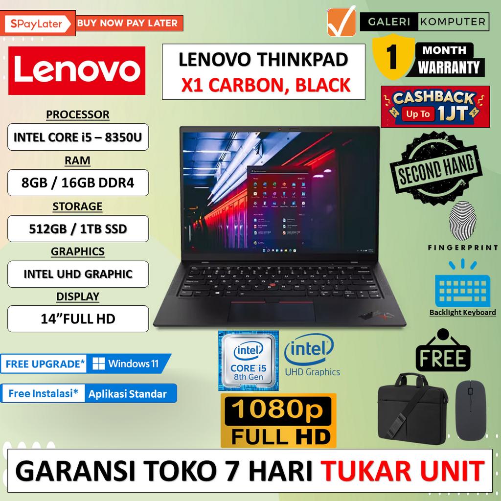 Laptop Lenovo ThinkPad X1 Carbon Intel i5 8350U 16GB 512GB 14&quot; FHD Windows 10 Pro