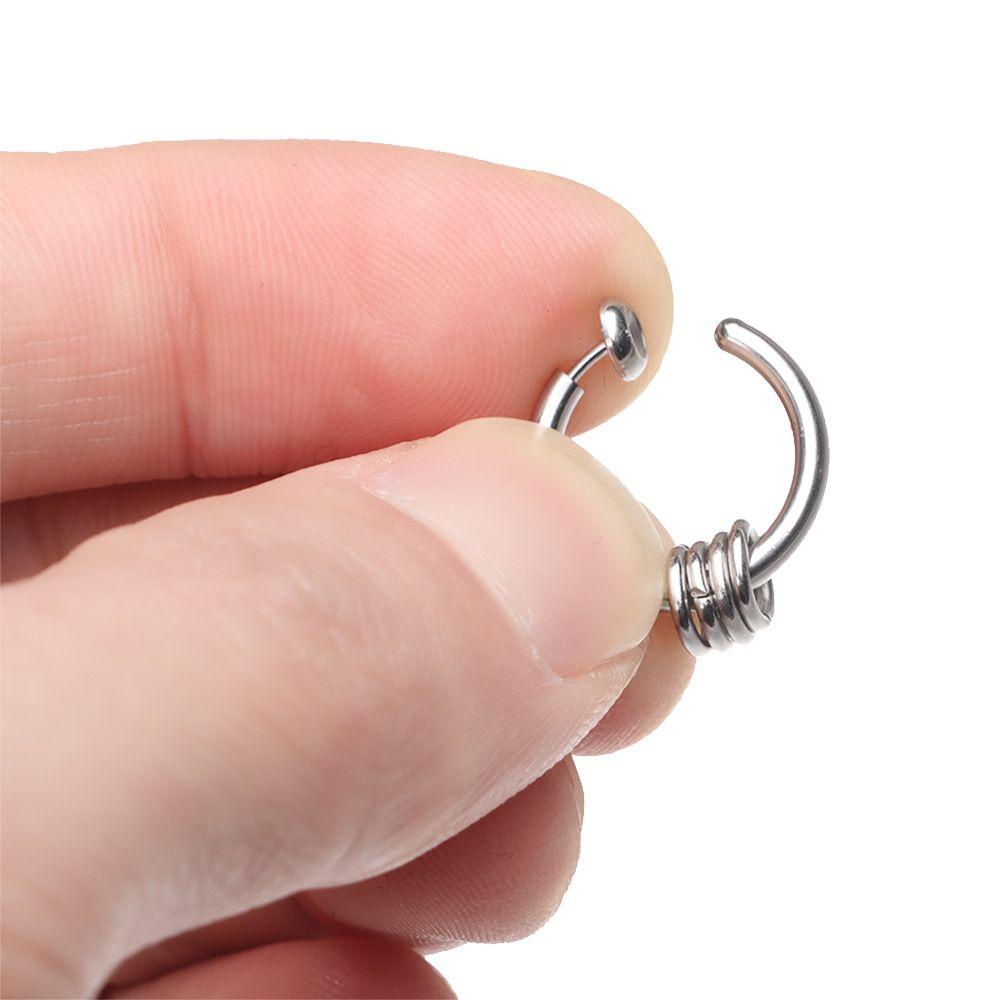 Lily Anting Punk Wanita Pria Tanpa Sakit Anting Klip Anting Stainless Steel Untuk Remaja Hoops Palsu