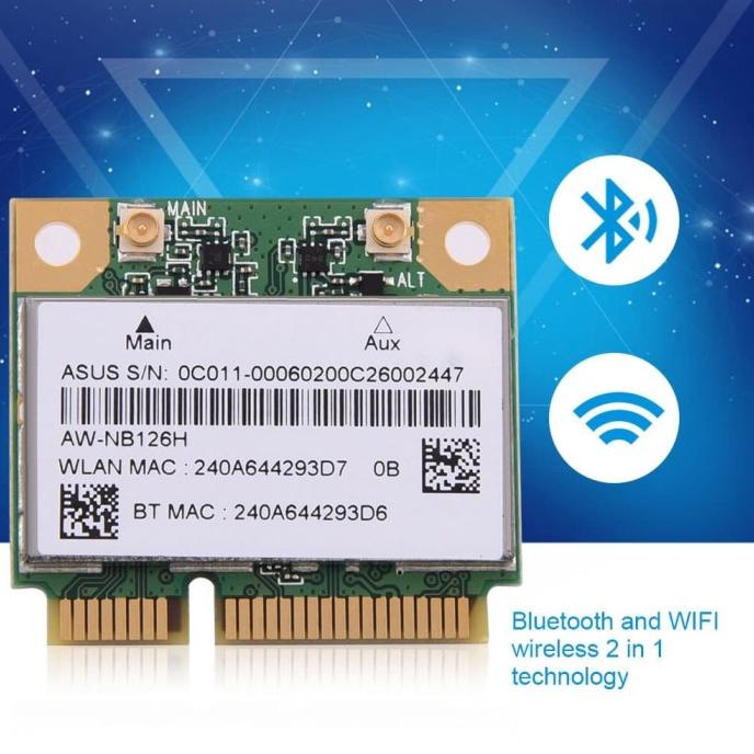 Atheros Wifi 2.4Ghz + Bluetooth 4.0 Combo Adapter Ar5B225 Mini Pci-E - Murah