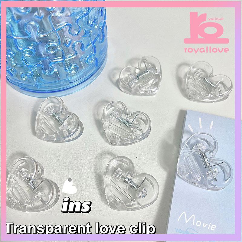 

COD✨Klip Cinta Akrilik Portabel Penyimpanan Kertas Uji Finishing Klip Transparan Sederhana-love