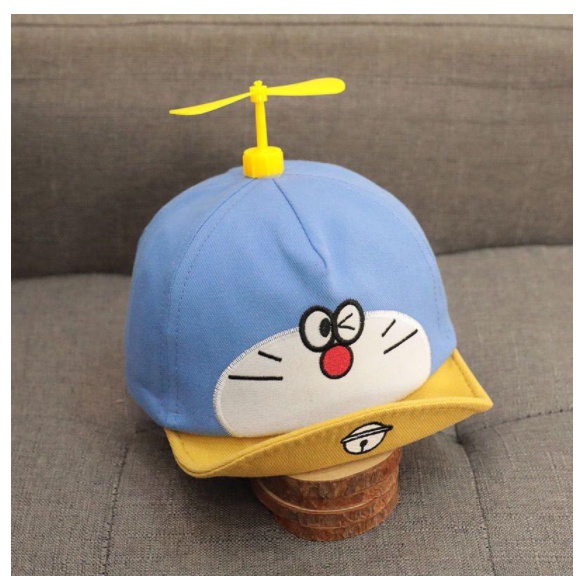 TOPI DORAEMON BALING BIRU Lucu Nyaman dan Fashion 6-18 Bulan VC-Topi Baling2 Biru