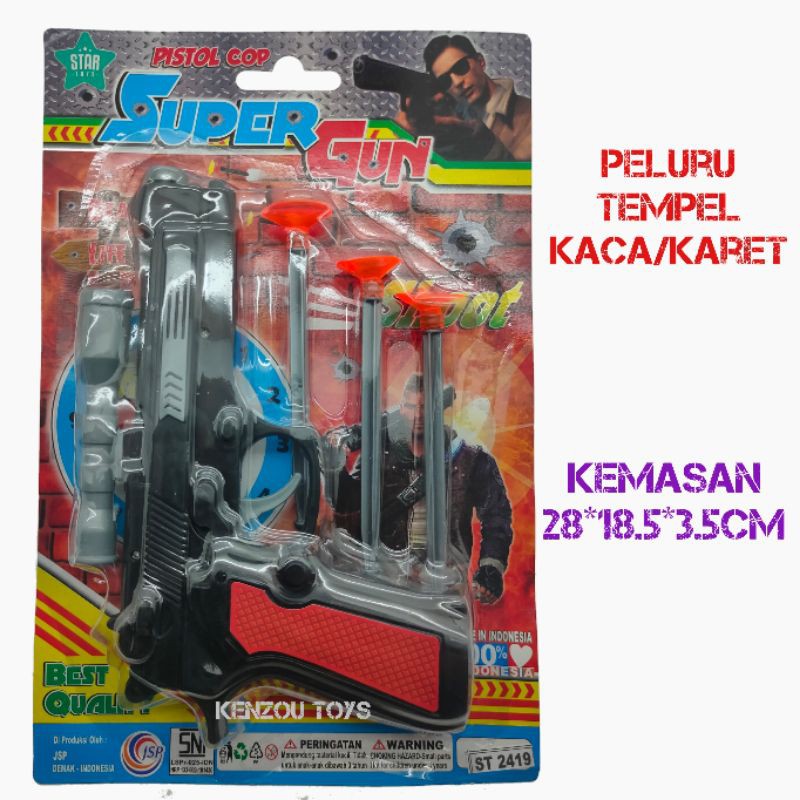 Mainan Super Gun Pistol Peluru Karet ST 2419