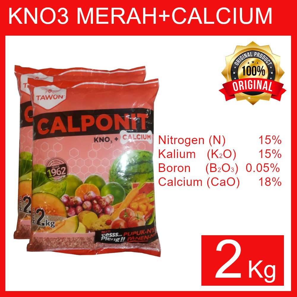 Calponit Merah 2 Kg Pupuk KNO3 Merah Cap Tawon