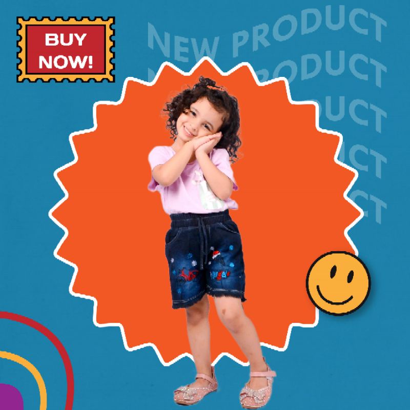 Hotpants Anak Jeans USIA 1-5 TH import celana pendek anak Cewek/ celana jeans pendek anak perempuan