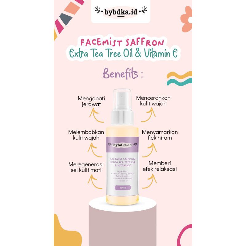 SAFFRON FACEMIST 60ml by bybdka.id