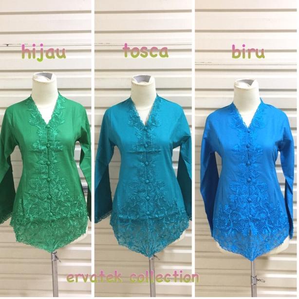 [PRODUK QGBWY] Kebaya Encim Bordir KE02 Tangan Panjang / Kebaya Kartini / Betawi Seragam Kantor Seko