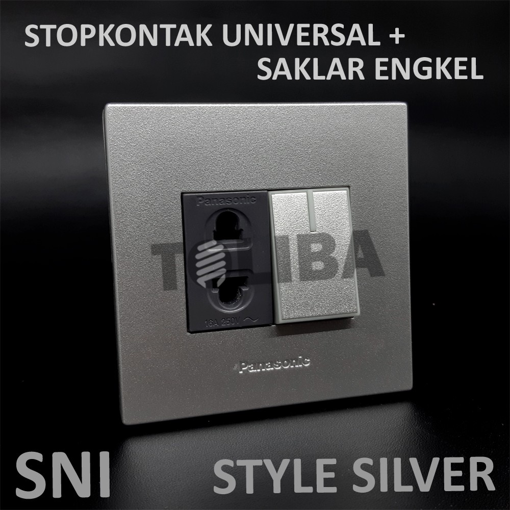 saklar engkel stop silver panasonic / saklar stop kontak panasonic silver stopkontak universal sni