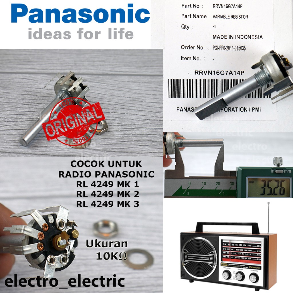 Pengatur Volume Radio Panasonic RL 4249