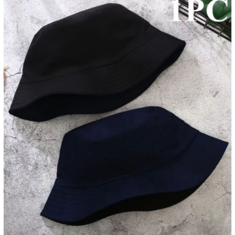 topi bucket hat polos pria dan wanita bolak balik bervariasi bolak balik luar dalam100%