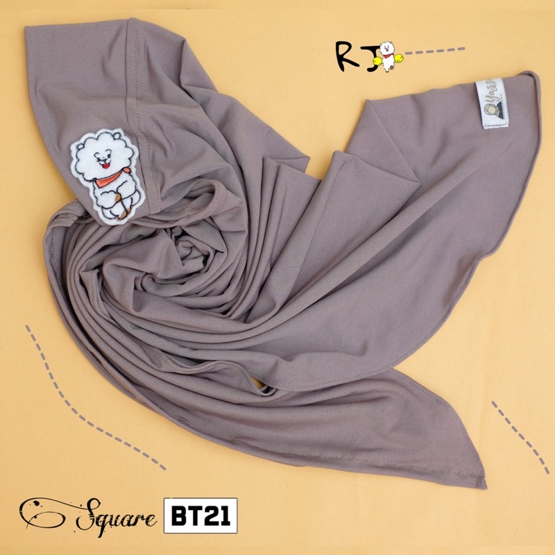 jilbab square hijab pashmina instan bt21 for kids