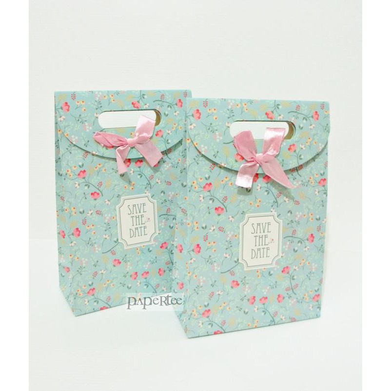

Paperbag Shabby Hijau / Kantong Souvenir Kantong Kertas Save The Date