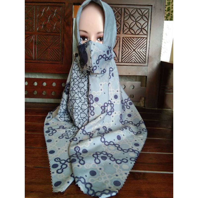 Jilbab + masker Umama motif no 14