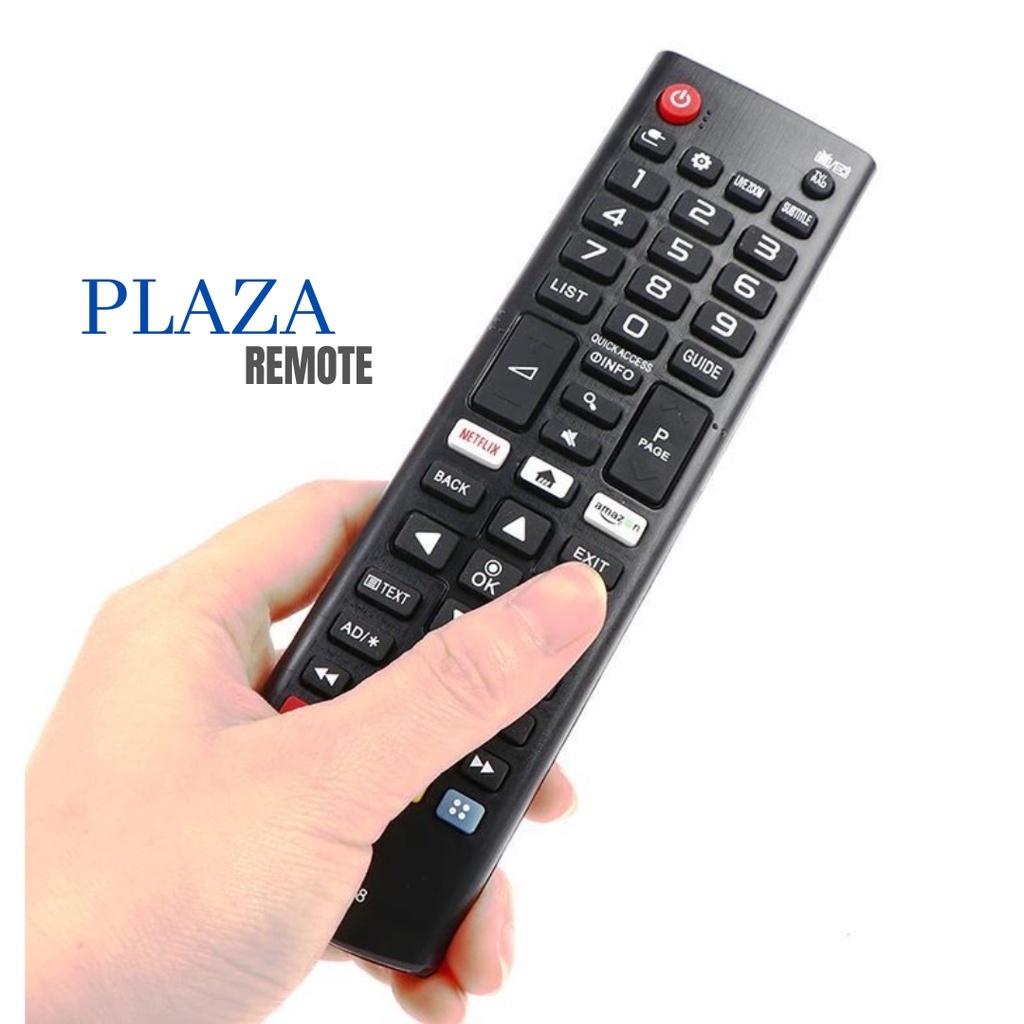 REMOTE TV LG LCD LED HITAM TIPE AKB75675608 NETFLIX AMAZONE