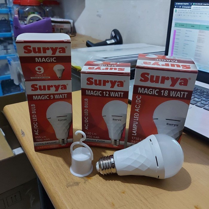 LAMPU EMERGENCY SURYA MAGIC 9W 18W LED MAGIC SURYA 9W 18W MURAH