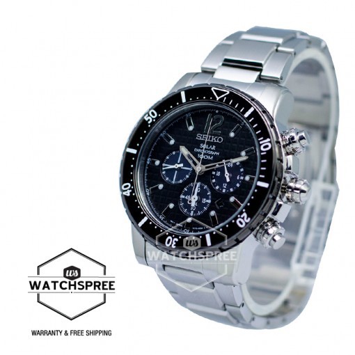 Seiko Solar Mens SSC245P1 Chronograph | Jam Tangan Pria SSC245