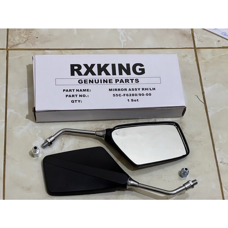 Spion rxking spion tempe rx king tangkai chrome universal semua motor honda yamaha harga sepasang